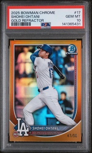 2025 Bowman Chrome - Shohei Ohtani, Shohei Ohtani #17 Gold Refractor /50