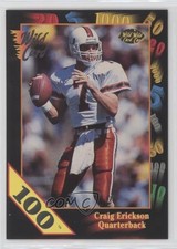 1991 Wild Card Draft 100 Stripe Craig Erickson #63 Rookie RC 4hj. rookie card picture