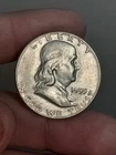 1955 Franklin Half Dollar AU 90% Silver