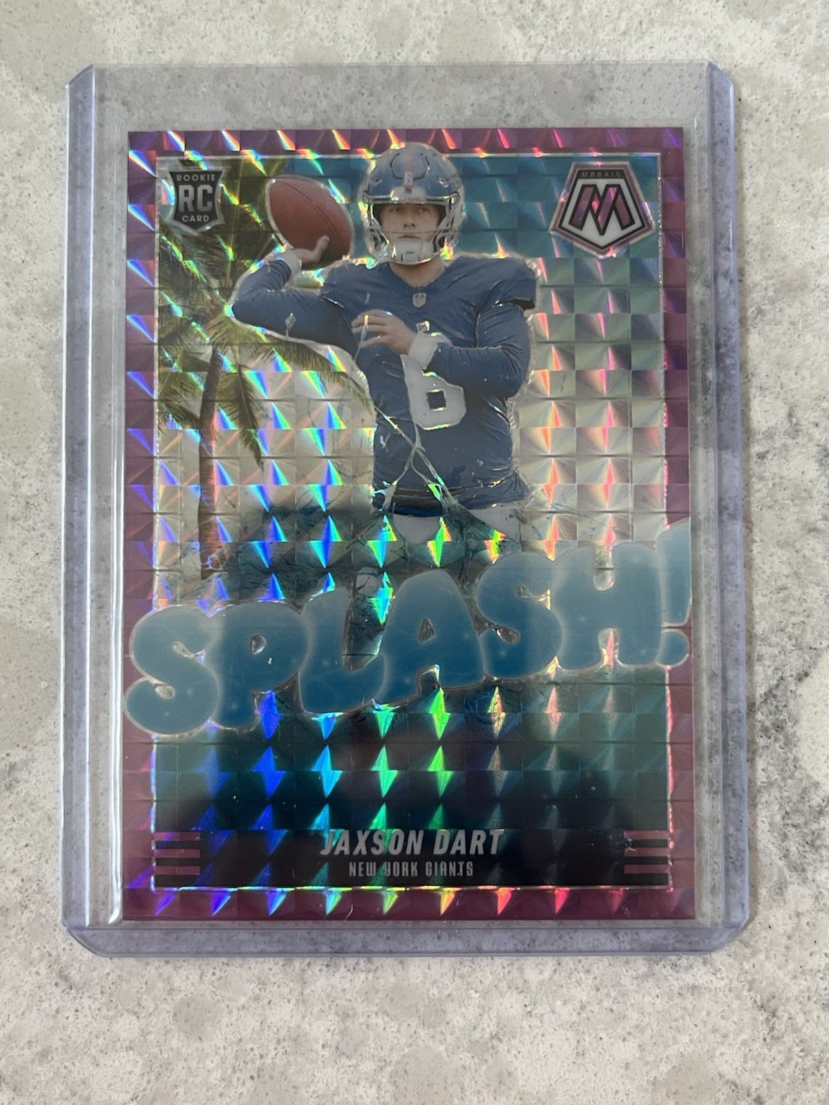 2025 Panini Mosaic Jaxson Dart Rookie /49 Purple Splash Mosaic Prizm
