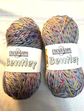 Lot of 2 Cascade Yarns "Bently Multicolor " (color #07)