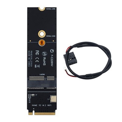 NGFF M.2 +E Key Slot auf M.2M Key PCIe PCI-Express WLAN-Kartenadapter NV7663