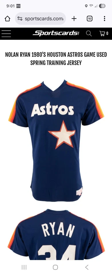 Jersey Fusion 2022 Nolan Ryan 2 de 5.  Houston Astros de 1980. Estojo original. - Imagem 4 de 4