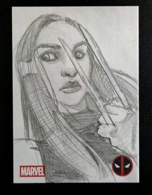 2025 Topps Chrome Deadpool X-23 Sketch & Signed By Jessica Hickman 1/1 Sketch