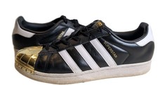 Adidas Superstar Puntera de Metal Puntera Dorada Negro Blanco Tenis Para Mujer 7.5 BB511