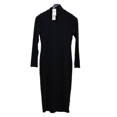 black mock neck midi dress Marine Layer Lexi Rib Mock Neck Midi Dress