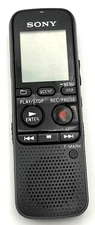 Sony ICD-PX333 IC Recorder Black Digital Pocket 4GB Voice Memo MicroSD *Tested*