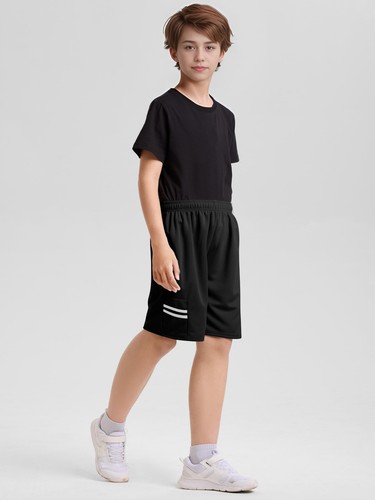 5 Pack Boys Athletic Shorts Youth Kids Active Gym Basketball Shorts Soccer Qu... - Picture 6 of 6
