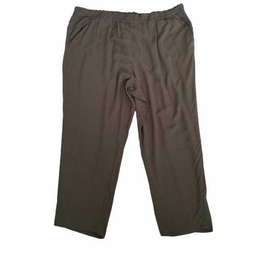 Divided H&M Pants Size 3XL High-Rise Pull-On Green Tapered Pockets Viscose New