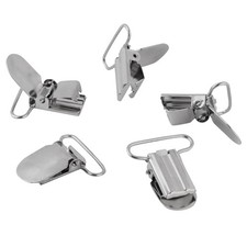 Silver Metal Suspender Braces Pacifier Clips Holder Repair Parts Accessory CX4