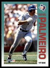 1992 Fleer Rafael Palmeiro Texas Rangers #311