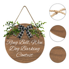 Bless This Home and All Who Enter Wooden Hanging Sign  Round Wall Decor