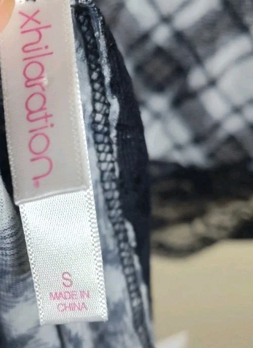 Xhilaration Y2K Black Kennesaw Plaid Babydoll Tank Top Lace Accents Size Small - Image 3 of 4