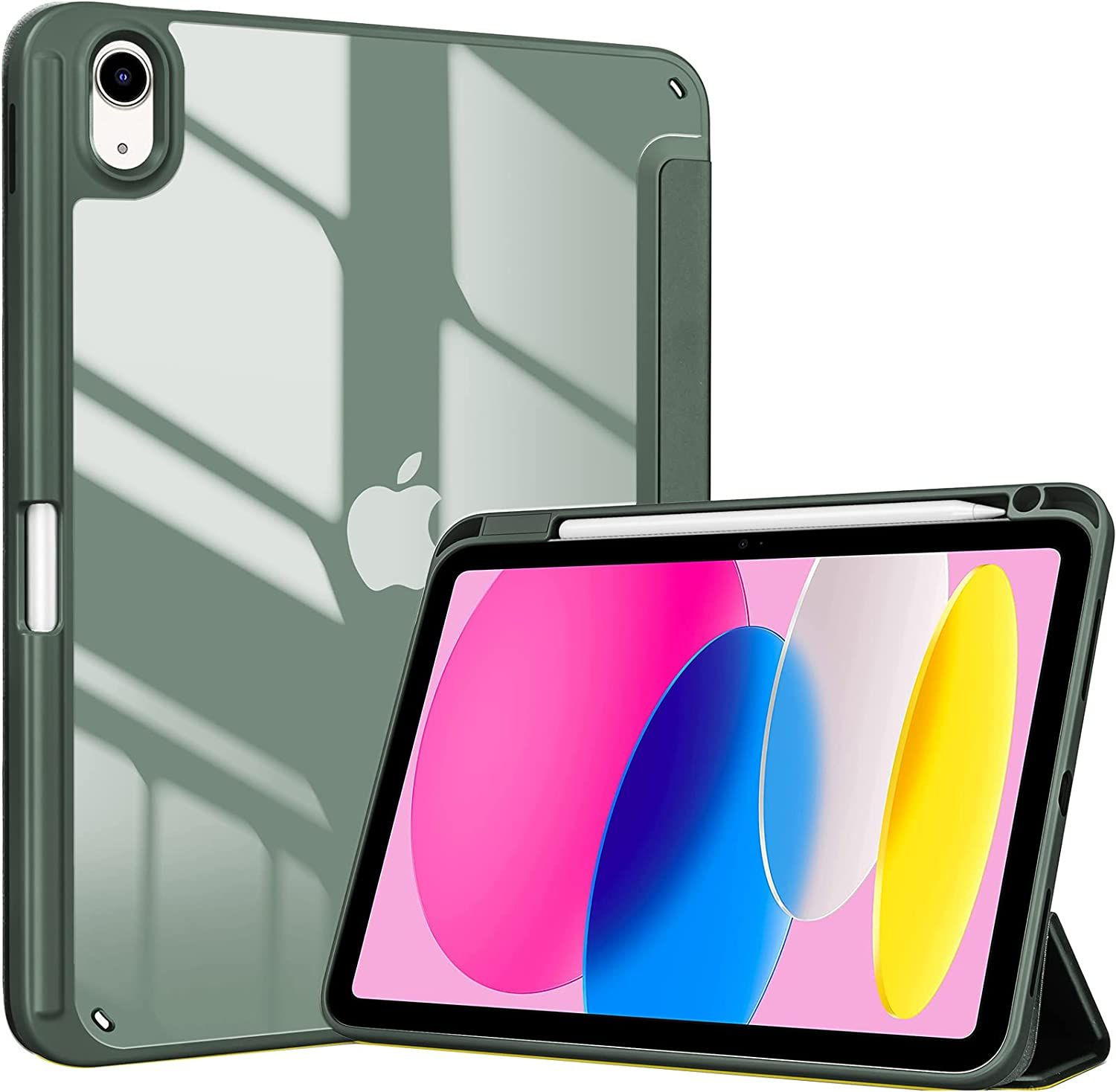 ProCase for iPad 10th Generation Case with Pencil Holder 2022 Olivegreen