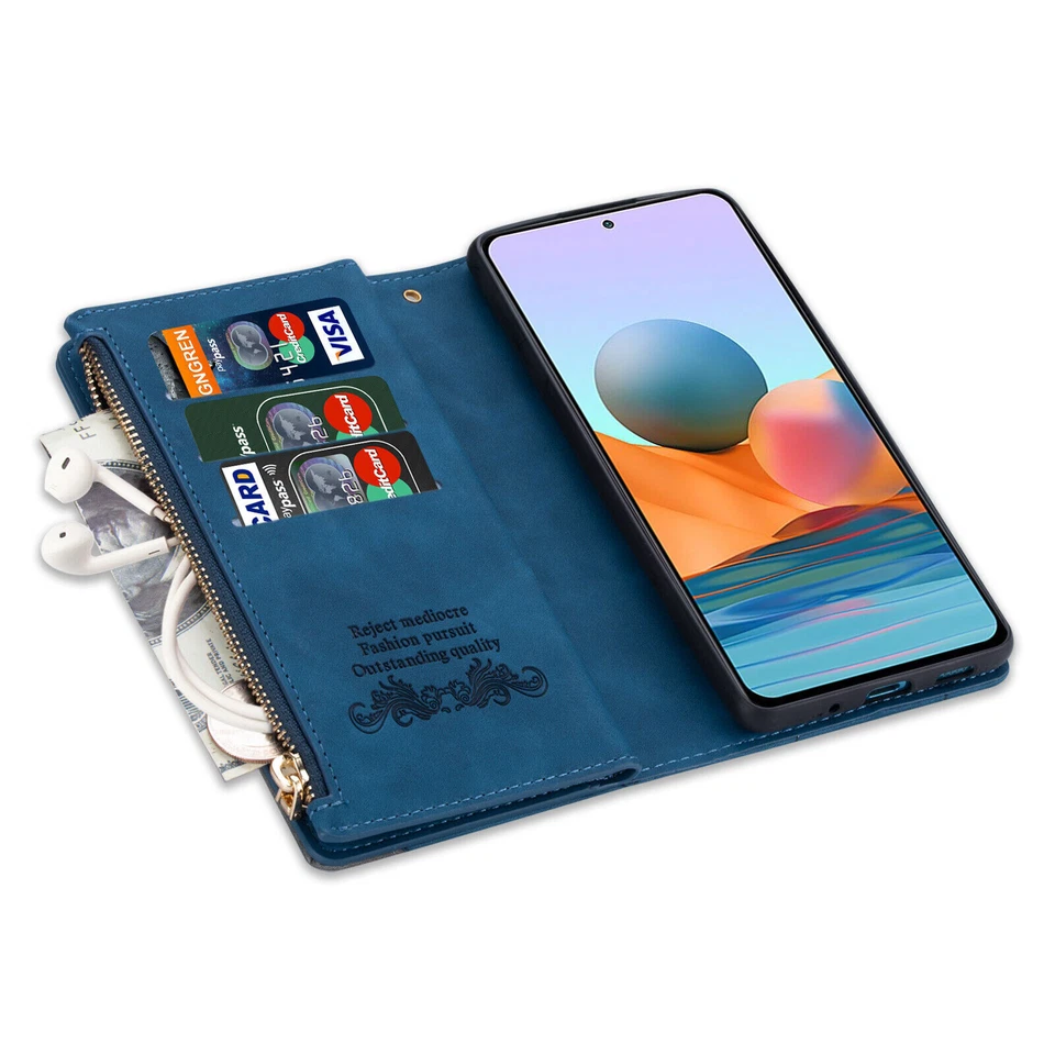 Flip Leather Wallet Cover Case For Xiaomi 13 Note 11 12 Poco X5 Pro 12C K60 F5 - Image 4 of 4