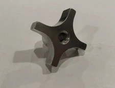 Tapped Thru Aluminum Extrusion Four-Lobed Knobs, Luster Finish