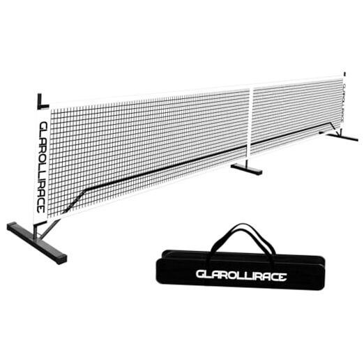 Regulation Size 22 FT Pickleball Net Set with Metal Frame and PE Net,Portable