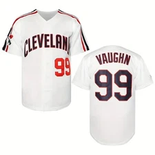 Cleveland Indians Rick Vaughn #99 Major League Movie Jersey White Men's 3XL