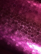 VTG CHRISTMAS FUCHSIA PINK GORGEOUS FOIL WRAPPING PAPER GIFT WRAP 1960