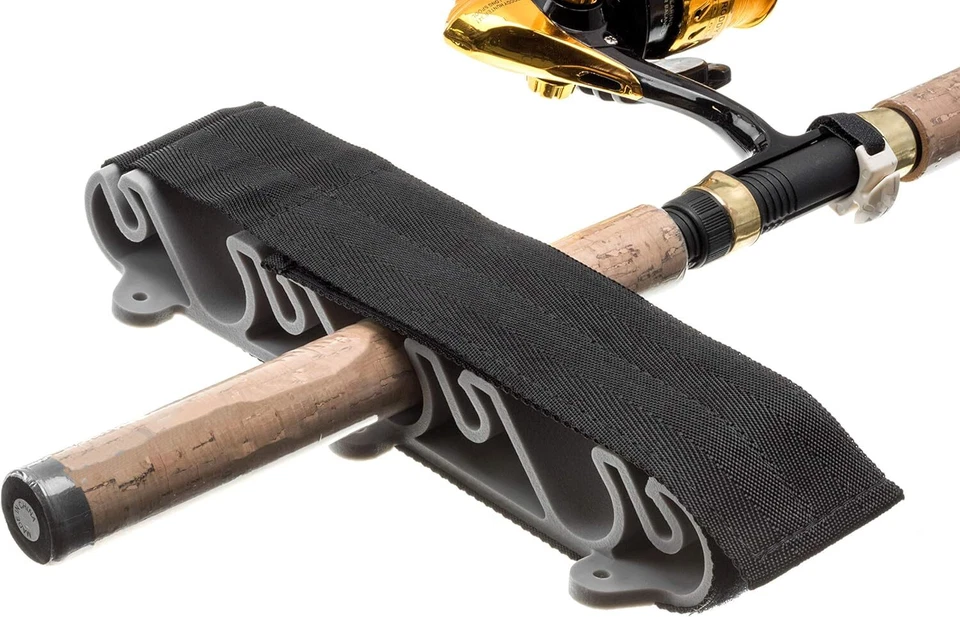 Vertical Fishing Rod Storage Rack Holds 5 To 6 Rods Crisscross Design - Image 2 of 4