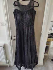 Ladies Black Dress Long Gown - Large - Brand New