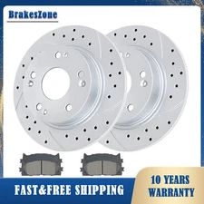 REAR Brake Rotors Pads fit for Honda Accord 2003-2004 2005-2007 Slotted Brakes