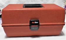 Vintage (70’s) Terracotta ArtBin by Vlchek Art Box w/Art Supplies for Sketching