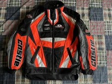 Castle X Racing Snowmobile Jacket Neon Orange & Black Men’s Sz S Great Condition