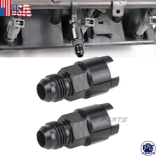 2Pcs Fuel Line EFI Adapter 6AN Male Fits for 5/16+3/8 Fuel Rail Quick Connect US