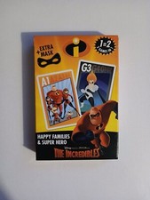 NEW The Incredibles Happy Families Card Game. Includes Cut Out Mask.