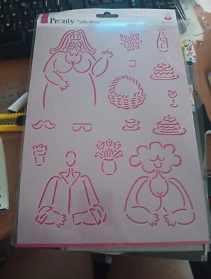 STENCIL FOR SCRAPBOOKING PRONTY. LADIES 30X21 CM 