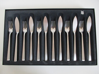 WMF FISCHBESTECK CORVO CROMARGAN PROTECT, 12-TEILIG, EDELSTAHL MATTIERT