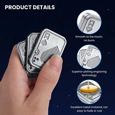 Free time Adult Poker Magnetic Push Slider Metal Card Stress Relief stainless