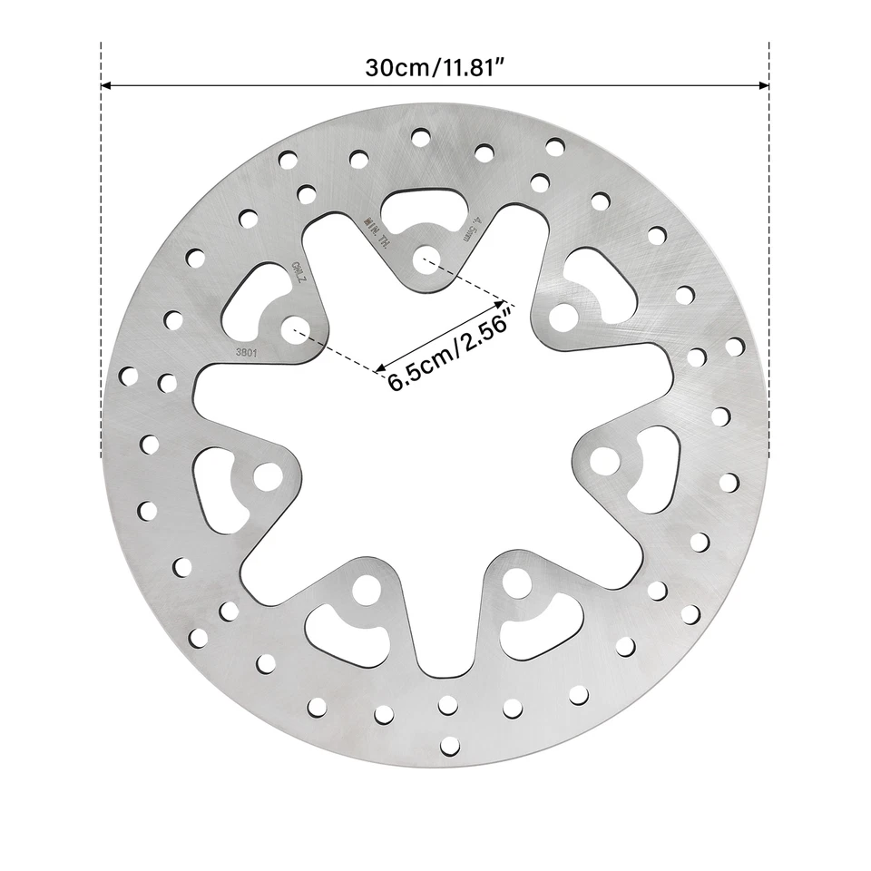 11.8" Front Brake Disc Rotor & Bolts Fit For Harley Touring Electra Glide 14-25 - Image 4 of 4