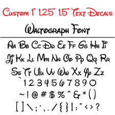 Walt Disney Font Personalized Custom Text Vinyl Letter Sticker Permanent Decal