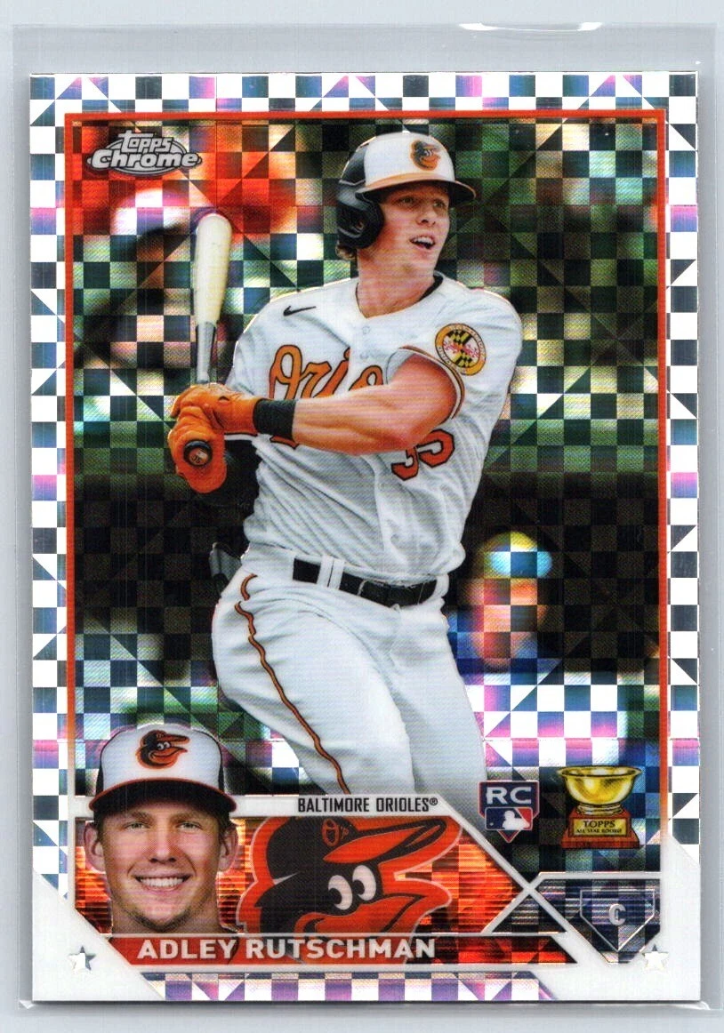 2023 Topps Chrome Adley Rutschman X-Fractor #1 RC Rookie Baltimore Orioles