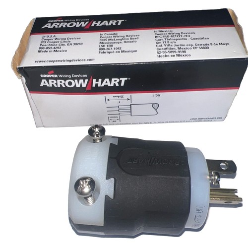 Conector de hoja recta Eaton Arrow Hart AH5366 Ultra Grip 5-20P 20A 125V - Imagen 4 de 5
