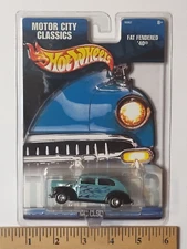 Vintage 2002 Hot Wheels Motor City Classics FAT FENDER `40 w/Real Riders