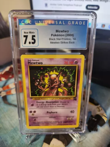 2000 Pokemon Black Star Promo Mewtwo 14 CGC 7.5 Near Mint+ DPK 576