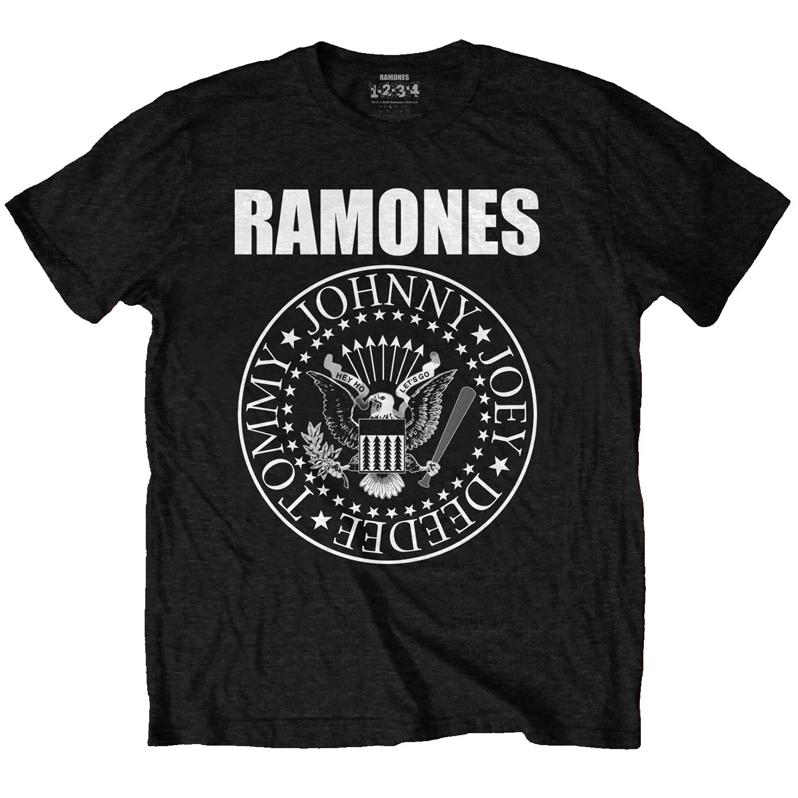 Camisas negras de los Ramones talla S para hombre
