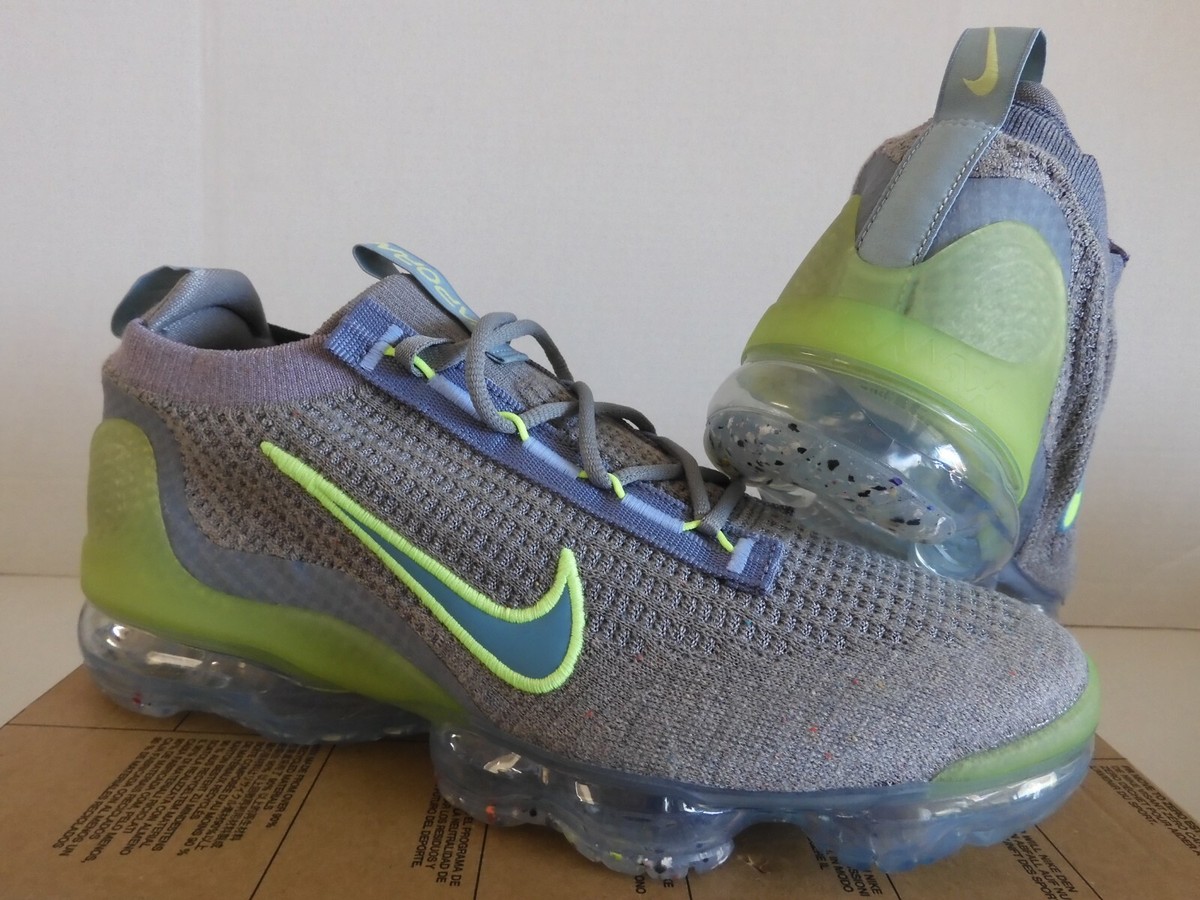 NIKE AIR VAPORMAX 2021 FK FLYKNIT PARTICLE GREY-VOLT SZ 9 [DH4084