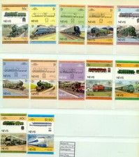 Lokomotiven Eisenbahnen Ausgabe Nevis 1983+1984 zwei Sätze 115-30+202-09