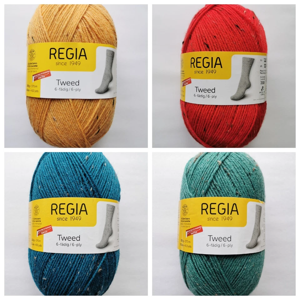 REGIA-Tweed 6-fädig-uni-Sockenwolle-Trachtenmode-150g-LL 375m-(7,97€-8,33€100g) - Bild 3 von 3