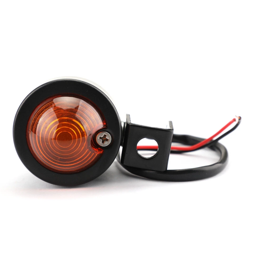 4x Universal Black Mini Turn Signal Light Vintage Motorcycle Bullet Bulb  AV - Imagem 3 de 4