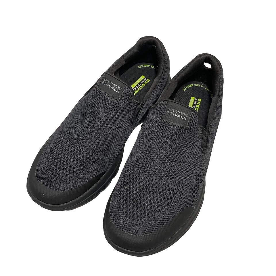 Skechers Go Walk Air Cooled Goga Mat Black Shoes Mens Size 9 Slip On Quick Fit eBay