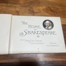 The Home Of Shakespeare Souvenir Album 1888 Louis Harlow illustrated book