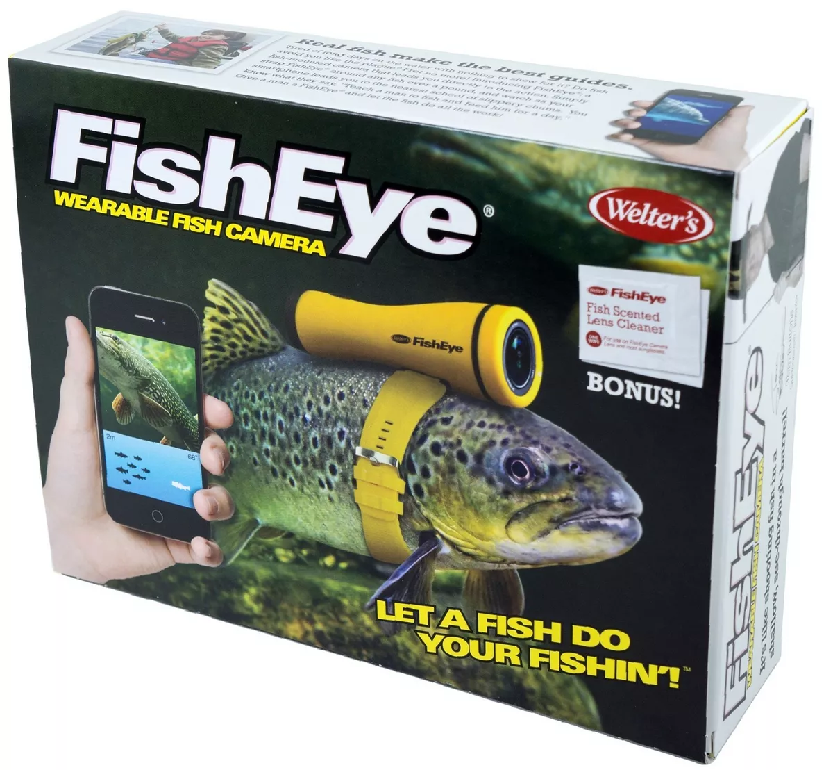 FISHEYE- Prank Fake Funny fishing gear line pole PARODY Joke Gift Box  retirement