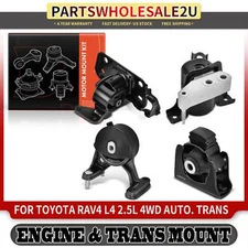 4x Engine Motor & Transmission Mount for Toyota RAV4 2009 2010 2011 2012 L4 2.5L