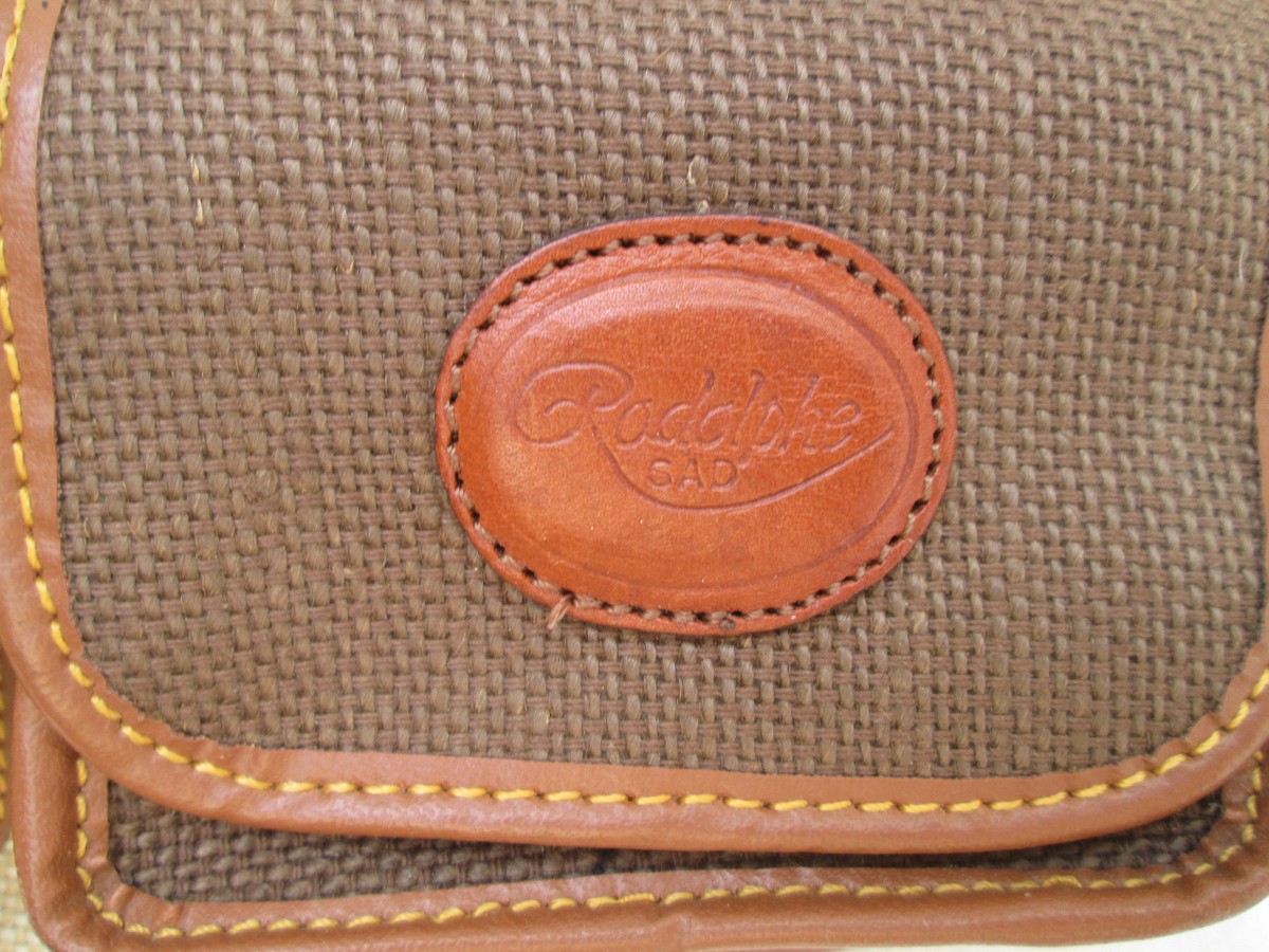 Sac Banane Authentique RODOLPHE Toile Et Cuir Marron - Occasion Très Bon État