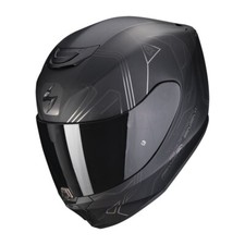 casco integrale moto racing SCORPION nero grigio omologato